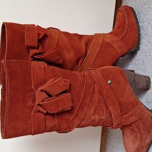 Women's Jill Suede Boots in Rust by Calvin Klein Jeans!